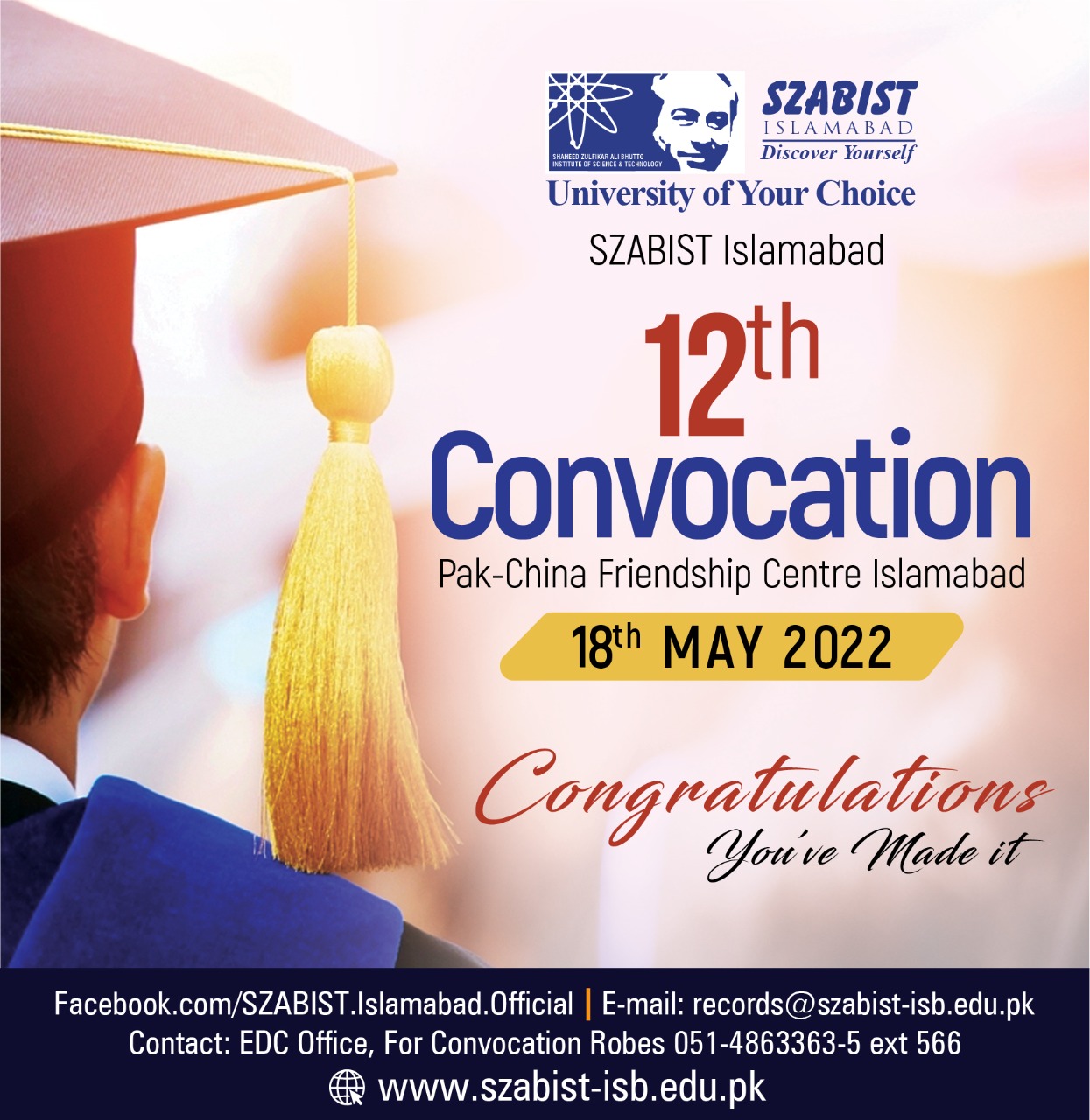 Convocation 2022 | SZABIST University Islamabad