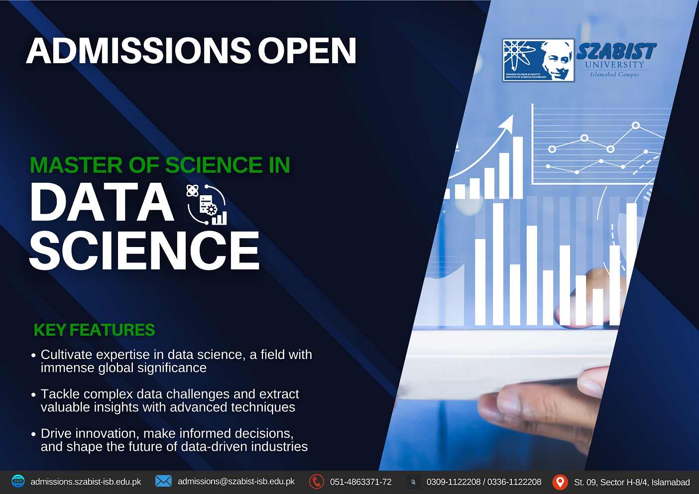 MS (Data Science) | SZABIST University Islamabad Campus
